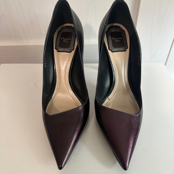 Dior Women's Ombré Black and Deep Purple Heels - Picture 1 of 14